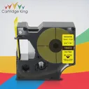 19 мм Виниловая этикетка 18433 Совместима с виниловой промышленной лентой Dymo Rhino 18433 черного цвета на желтом используется для производителя этикеток Rhino 5200 4200