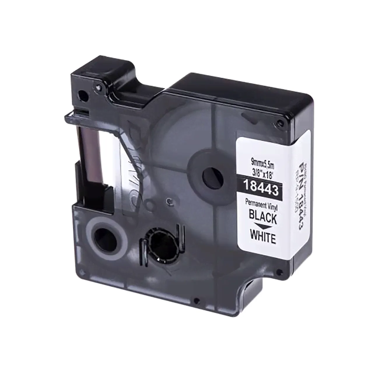 Лента Dymo S0718580/18443 (9 мм, черный на белом)-0