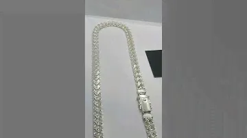 Готов заказ✅Цепь Рамзес шириной 1 см в белом серебре🔥8(915)924-20-40 WhatsApp/Telegram