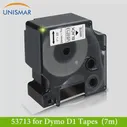 Совместимая Лента для Этикетирования Dymo D1 24 мм Черно-белая Лента для Принтера 53713 для Dymo LabelManager 450D 500TS PC Label Maker Machine