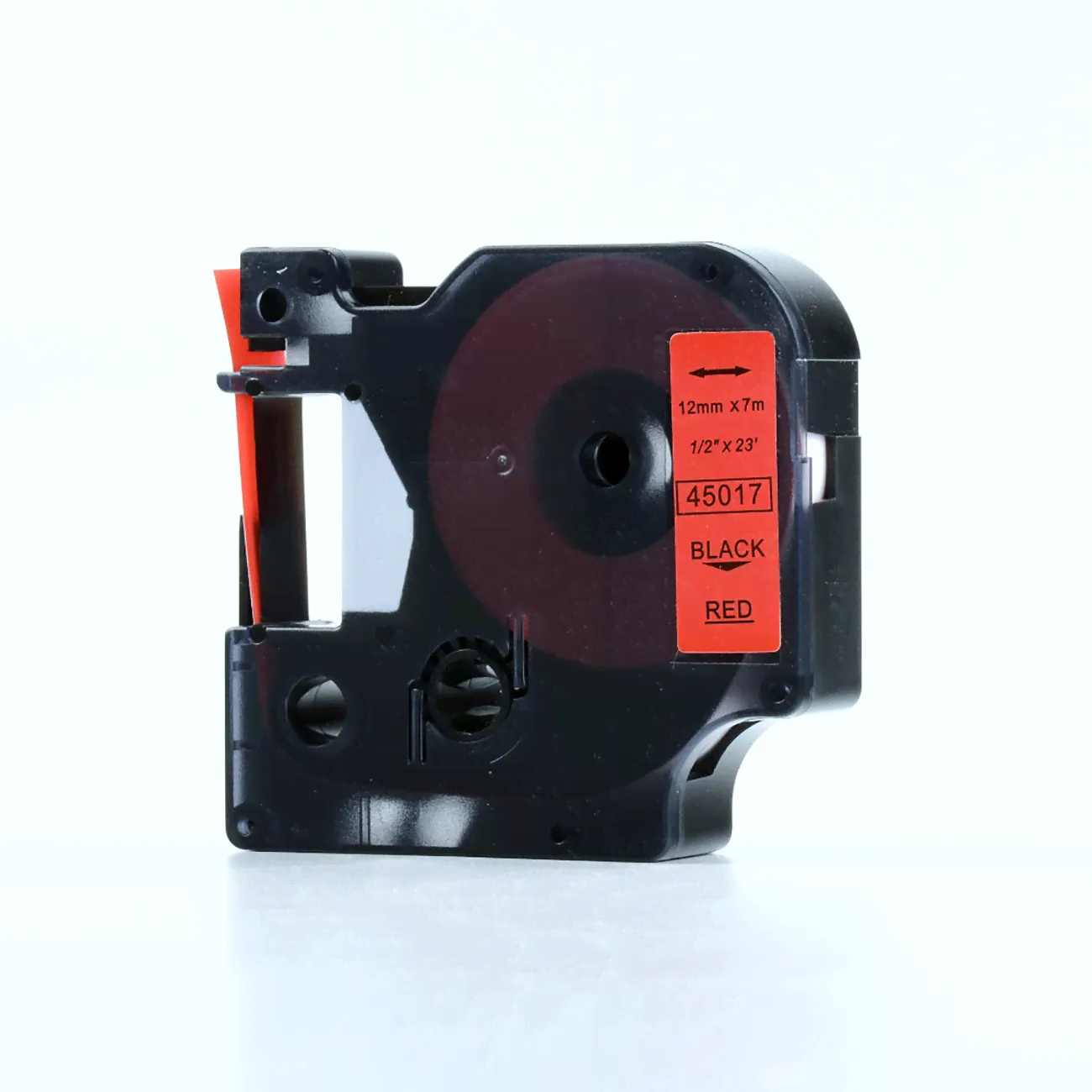 Лента Dymo S0720570/45017 (12 мм, черный на красном)-1