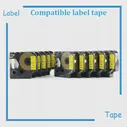 10ШТ 45018 12мм * 7м Черный на желтом Картриджи для этикеток Dymo Maker, Совместимые с Dymo Labelmanager