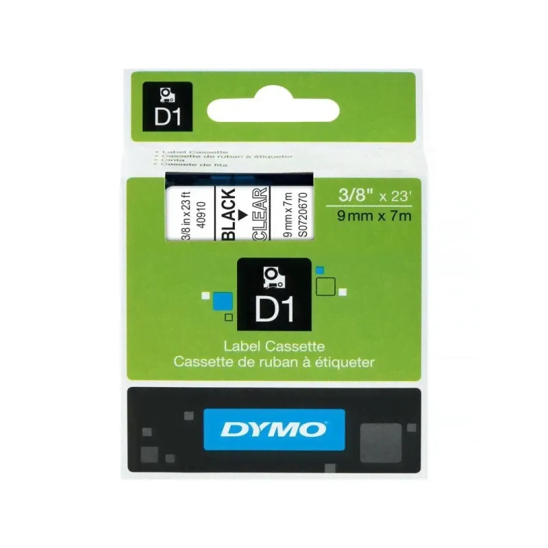 Картридж к принтеру DYMO LM150 LP350 9 мм х 7 м черный/прозрачный пластик