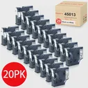 Labelwell 20PK Labels 45013 Совместимая Этикеточная лента Dymo 12mm D1 45013 Черного цвета на белом Для Dymo Label Manager 160 280 Label Maker