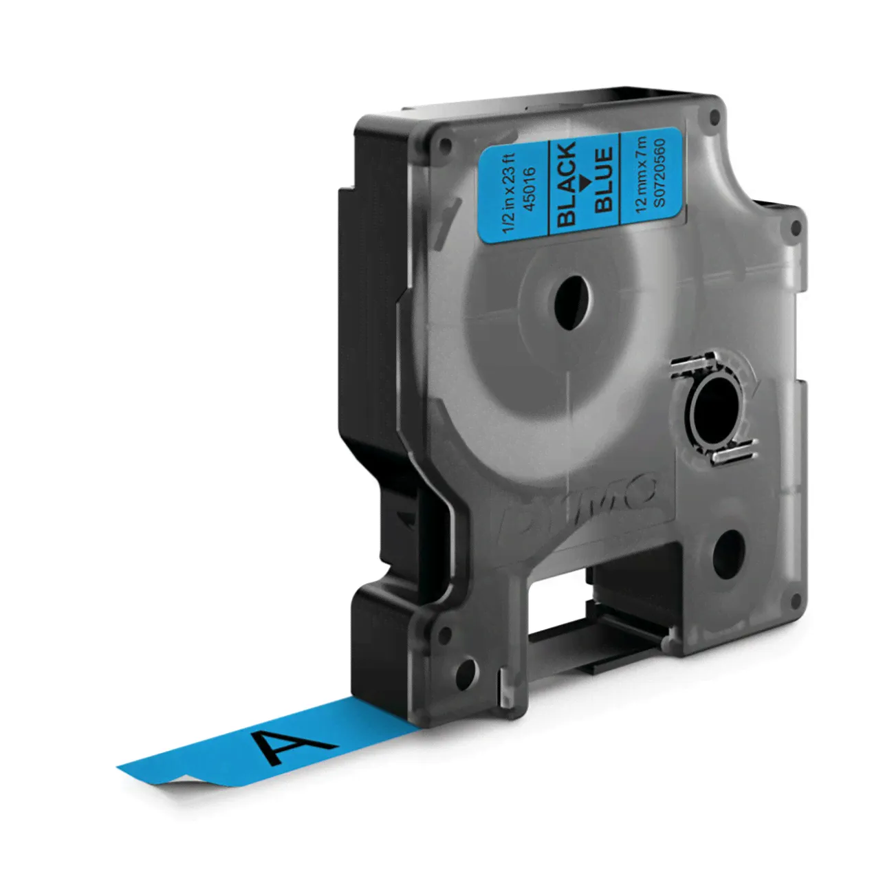 Лента Dymo S0720560/45016 (12 мм, черный на синем)-1