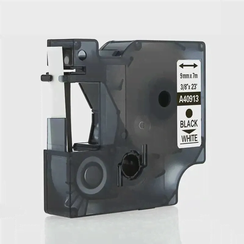 🛍 Картридж UNISTAR 10 шт.лот 9 мм, совместимый с лентой для Этикеток Dymo D1 40913, черное на белом, для 210D LM400 LM450D-3