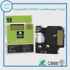 Бесплатная доставка, 3 шт./лот, 12 мм, DYMO D1 LabelManager 45023, черный на золоте, 1/2 "Ш X 23 ", картридж с лентой DYMO для производителей этикеток Dymo