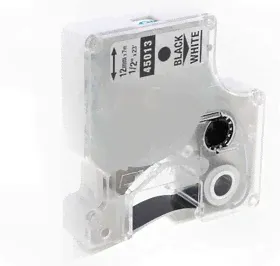 S0720530 - Картридж с лентой DYMO 12 мм х 7 м. , пластик, черный на белой ленте-0