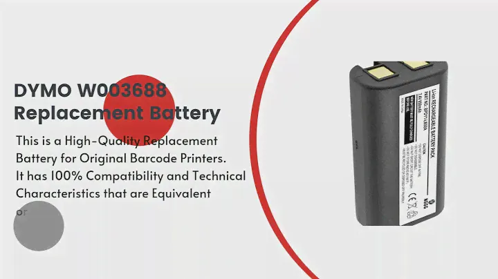 Replacement Battery for DYMO W003688