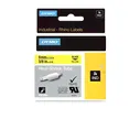 Термоусадочная трубка Dymo Rhino 18054/S0718290 (черный на желтом, 9 мм, длина 1.5 м)