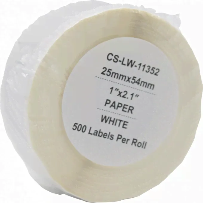 Этикетки CACTUS DYMO LABEL WRITER 450/4XL 54x25мм черный белый 500шт cs-lw-11352-0