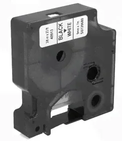 S0720680 - Картридж с лентой DYMO 9 мм х 7м. , пластик , черный на белой ленте-0