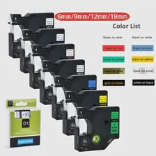 15 Цветов, 6/9/12/19 мм, лента для этикеток, Совместимая с Dymo D1 45013 40913 43613 45010 45018 Для принтера DYMO Label Manager 160 280